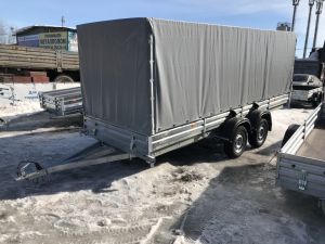 Двухосный прицеп с тентом 150 см МЗСА 817735.022 (Нужна установка скоб!!!)