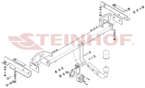 Фаркоп Субару (Subaru) Forester 2008-2013 (2)