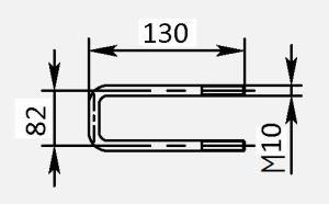 Стремянка М10 крепления подножки прицепа МЗСА 8405.0001