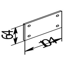 Пластина крепления подвески к раме для прицепов МЗСА 817700  исп.002, 817737, 817738, 817739 (001)