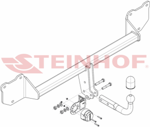 Фаркоп Мини Купер (Mini) Cooper Countryman 2WD R60 2010-2017, Mini Cooper Countryman 4WD R60 2010-2014. Нагрузки 125075
