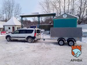 Двухосный прицеп с тентом 110 см МЗСА 817733.022