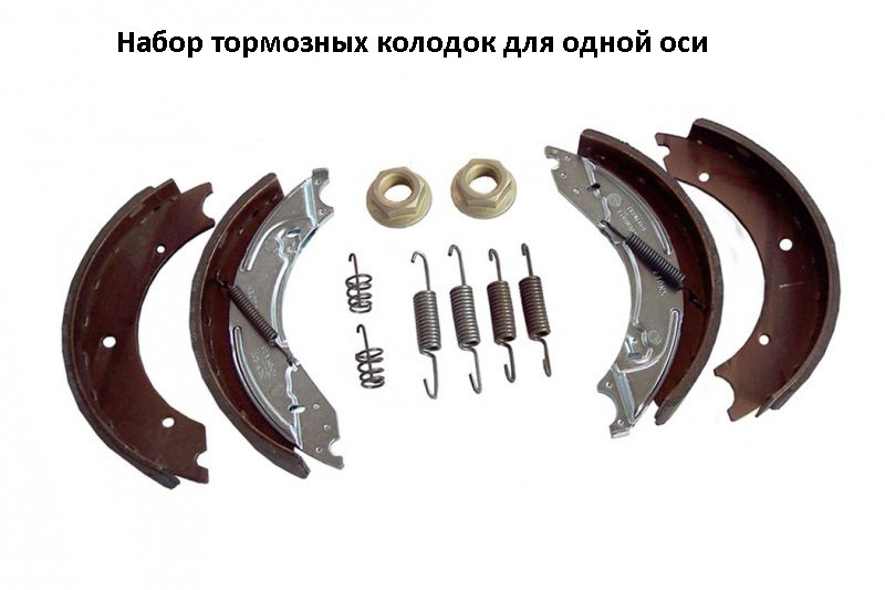 Тормозная колодка на прицеп KNOTT, Тип F200, отжимная Backmat, арт.34905.08 KNOTT ОРИГИНАЛ