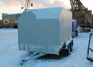 Двухосный прицеп с тентом АЭРО 200 см МЗСА 817736.022 (Нужна установка скоб!!!)