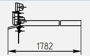 Фонари на прицеп МЗСА L 8022-2.25 исп.402 (822141.402), L 8022-2.30 исп.502 (822141.502), в сборе со штангой, левые