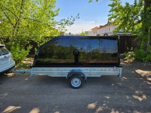 Крышка для прицепа МЗСА 817717 исп.012 (015, 022, 025, 032), 817732 исп.012 (022, 032, 034) Н 1200 мм Эврика, черная