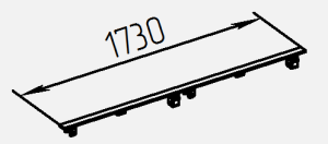 Опора (подрамник) лодочного прицепа МЗСА 81773G (011, 013, 021, 023)