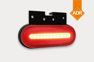 Фонарь габаритный прицепа FT-070 LED с кронштейном, красный, 12-36V  FRISTOM