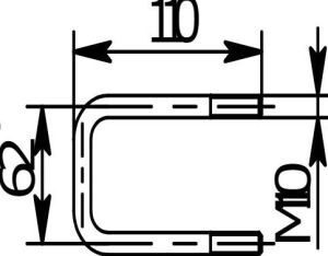 Стремянка М10 крепления оси 750 кг и 5-ти лист рессоры прицепа МЗСА 817772, 817773, 817774, 817783 (001,003)