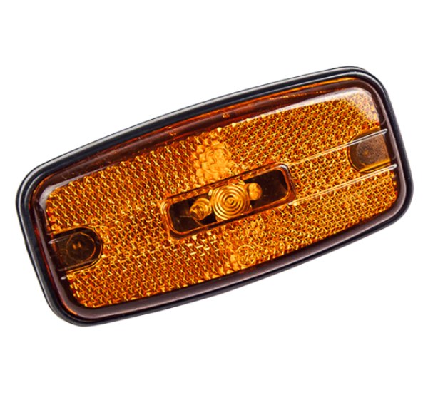 Фонарь габаритный прицепа ГФ1-25 LED оранжевый, 12-24V, с колодкой AMP 282080 (овал)