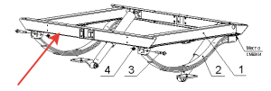 Опора (подрамник) прицепа МЗСА 817700.002 в собр.виде без рессор и амортизаторов