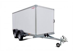Прицеп фургон МЗСА 817784.003, Двухосный 3,5м с трапом для заезда техники
