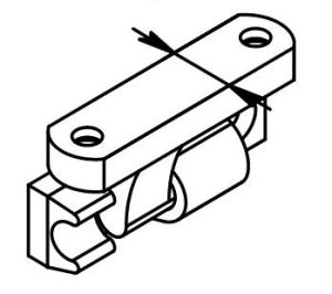 Петля борта прицепа 114320 90 мм, комплект из двух частей (для быстросьемных бортов)