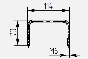 Стремянка М6 крепления кронштейна переднего габаритного фонаря лодочного прицепа МЗСА 81771G 3G (011, 021, 023)