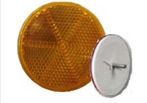 Светоотражатель d 80 желтый DOB-39A Z ( с винтом)