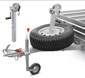 Лебёдка для прицепа ручная с кронштейном на внедорожные прицепы МЗСА (устанавливается с держателем запасного колесо) (новый арт.9006)