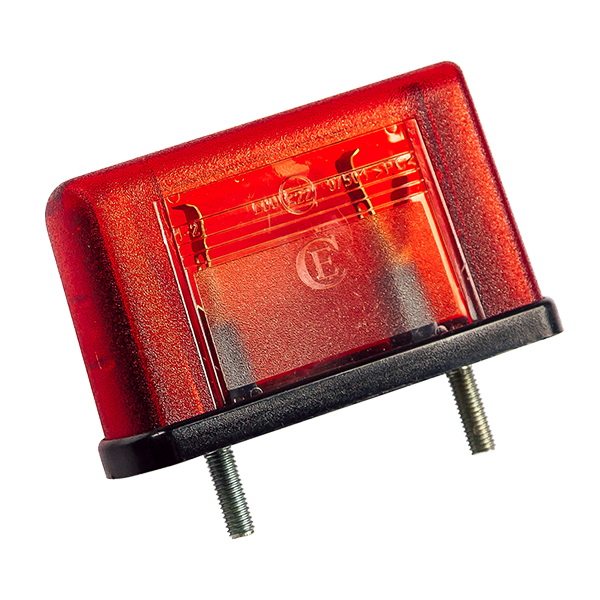 Фонарь подсветки номера прицепа ЕС10.02 красный, без лампы