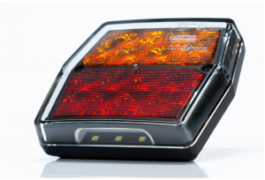 Фонарь задний на прицеп FT-222 LED МЗСА 12V С проводом, с освещ.ном.знака (5)