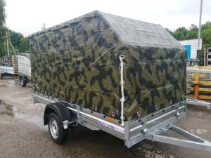Тент КАМУФЛЯЖ под скобы для прицепа 301515С МЗСА 817712, 817731 исп.022 (032, 034) Н1500 мм, СКОБЫ+ТРОС Угол скоса - 45° (Нужна установка скоб!!!)