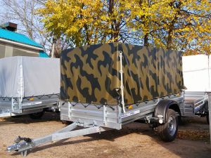 Тент КАМУФЛЯЖ под веревку для прицепа 251211 МЗСА 817701 исп.012 (014, 016), 817730 исп.012 Н1100 (1300) мм, верёвка