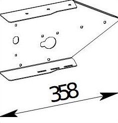 Элемент кронштейна задних фонарей (правый) для прицепов МЗСА M 4620-2.25  исп.101, M 5220-2.35  исп.301.