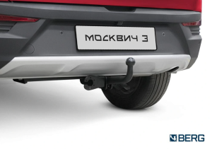 Фаркоп Москвич 3 2022-, JAC JS4 2022- без снятия и подрезки бампера. Тип шара A. Нагрузки 150075 кг (2)