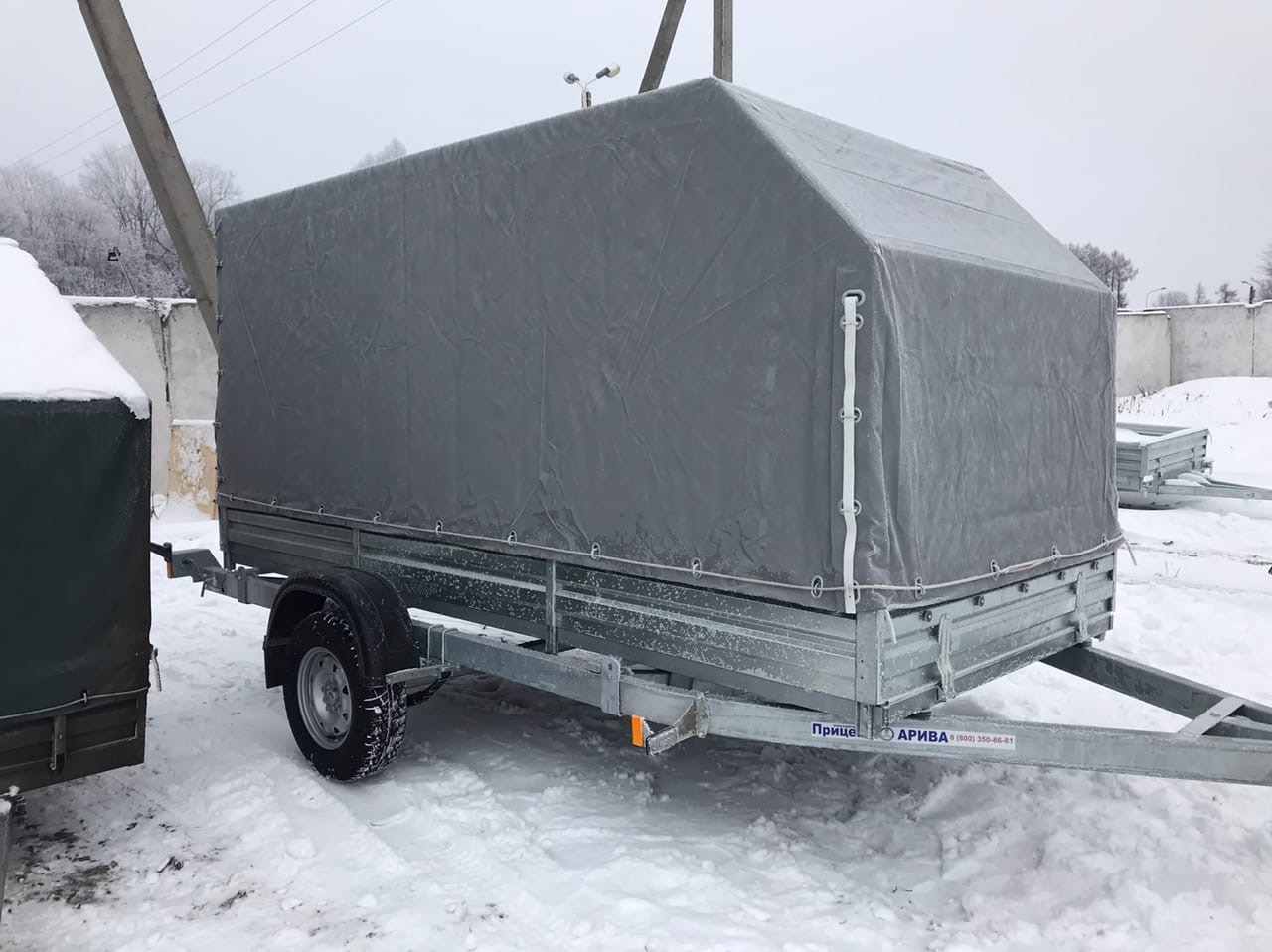 Прицеп 2 в 1 для перевозки лодки и снегохода