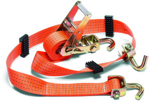 Стяжной ремень для автовоза, нагрузка 2,0 4,0т, L3000мм, В50мм, Пластиковые фиксаторы, Крюки TY015029