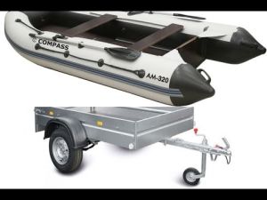 Прицеп для лодки ПВХ до 3,3м МЗСА 817700.002 со стапелем