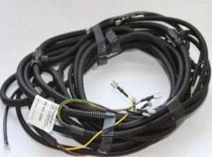 Жгут электропроводка прицепа МЗСА 817739 исп.001. Жгут с правой стороны с байонетом (кузов 3,64 х 2,10 м, дышло 1,33м)