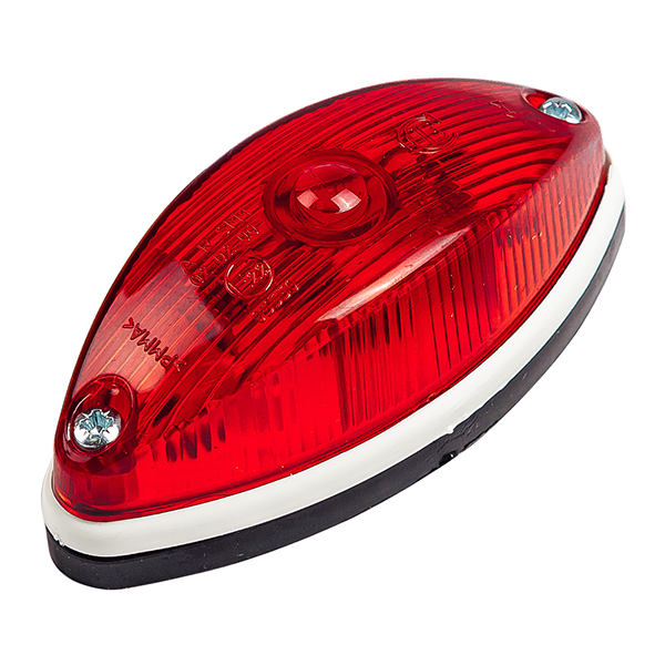 Фонарь габаритный прицепа ГФ2К красный, с лампой