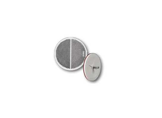 Светоотражатель d 80 белый DOB-39A B ( с винтом)