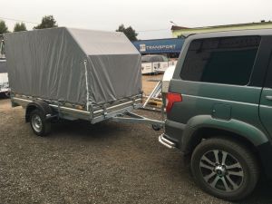 Прицеп для легкового автомобиля с тентом АЭРО 150 см МЗСА 817703.022