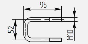 Стремянка М10 крепления опоры роликовой 60х40.04 к раме МЗСА 81771А 1В 1С 1D 1Е