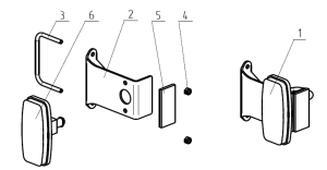 Фонарь габаритный прицепа МЗСА 81771А 1В 1С 1D 1Е исп. 101 103, в сборе с кронштейном и светоотражателем (симметричный, левый и правый)