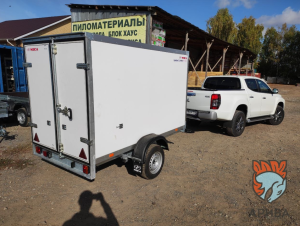 Легковой прицеп фургон МЗСА 817772.001, Одноосный 2,45м с распашными воротами. Новый, 2024 года выпуска