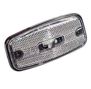 Фонарь габаритный прицепа ГФ1-15КВ LED белый, 12-24V, с колодкой AMP 282080 (Овал, испол. на бортовых МЗСА)