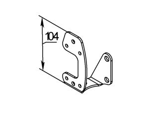 Кронштейн правый крепления стойки борта МЗСА 817739  исп.001, тип H (311, 411, 511).