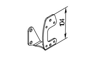 Кронштейн левый крепления стойки борта МЗСА 817739  исп.001, тип H (311, 411, 511).