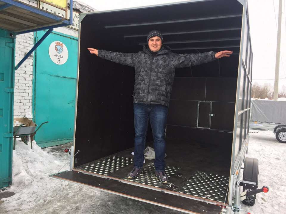 Прицеп для перевозки болотохода и двух снегоходов - МЗСА 817718