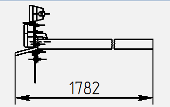 Фонари на прицеп МЗСА L 8022-2.25 исп.402 (822141.402), L 8022-2.30 исп.502 (822141.502), в сборе со штангой, левые