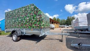 Тент КАМУФЛЯЖ под веревку для прицепа 351515С МЗСА 817717 исп.012 (015), 817732 исп.012 Н1500 мм, веревка Угол скоса - 45°