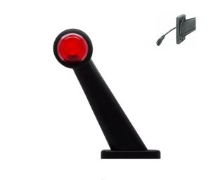 Фонарь контурный на прицеп ГФ 3.5 с лампой 12V, с проводом и АМР разъемом, бело-красный