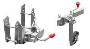 Хомут опорного колеса прицепа лодочного МЗСА 81771А, 81771В, 81771С, 81771D, 81771E (101, 103), 81771G, 81773G (011, 013, 021, 023)