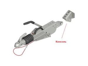 Консоль задняя для тормоза наката прицепа KNOTT Тип KF7,5 — 20