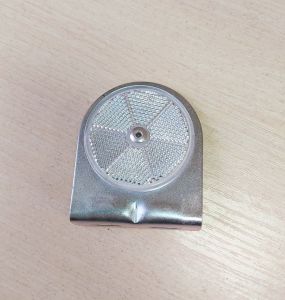 Отражатель на прицеп белый круглый на кронштейне