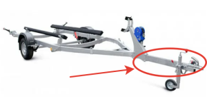 Дышло прицепа МЗСА 81771G.021 (81771G.011-01.00.000 Дышло, замк устр-во, цепи, опора, жгут и вилка.