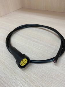 Байонетт прицепа 5 pin жёлтая с проводом 5x0,5 мм², длиной 1 м WBAJ51.0 ZOLT Связка проводов HYBSZ 