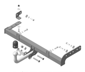 Фаркоп с оцинкованным шаром на Lada Granta седанлифтбек 2011-, Granta универсал 2018-, Lada Kalina 1118 седан 2004-2013, Kalina 1117 универсал 2005-2 