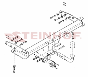 Фаркоп Джип (Jeep) Grand Cherokee WK2WK11WK14 (кроме SRT, Summit) 2010-2021